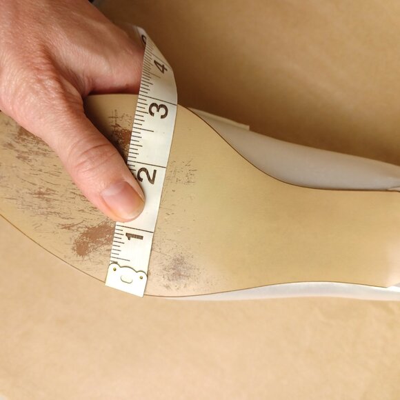 Vintage 80s Dyeable Satin Wedding Shoes - Picture 11 of 12